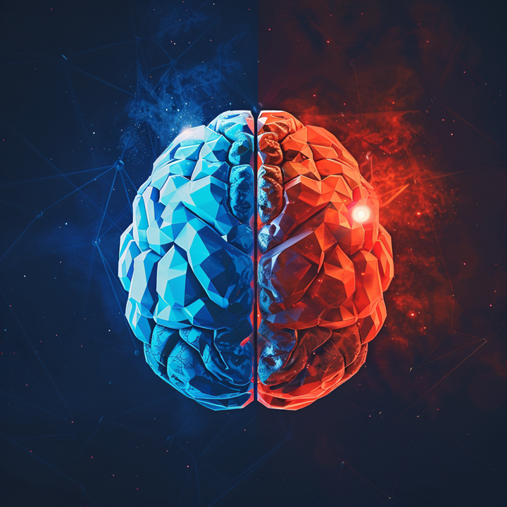 Abb. 1: Je nachdem, wofür du KI im Rahmen deiner Akademisierung einsetzt, kann der Einfluss hinderlich oder förderlich sein. Generiert von Alexander Piwowar mit&nbsp;<a href="https://ideogram.ai/login" target="_blank" rel="noreferrer noopener">Ideogram.ai</a>